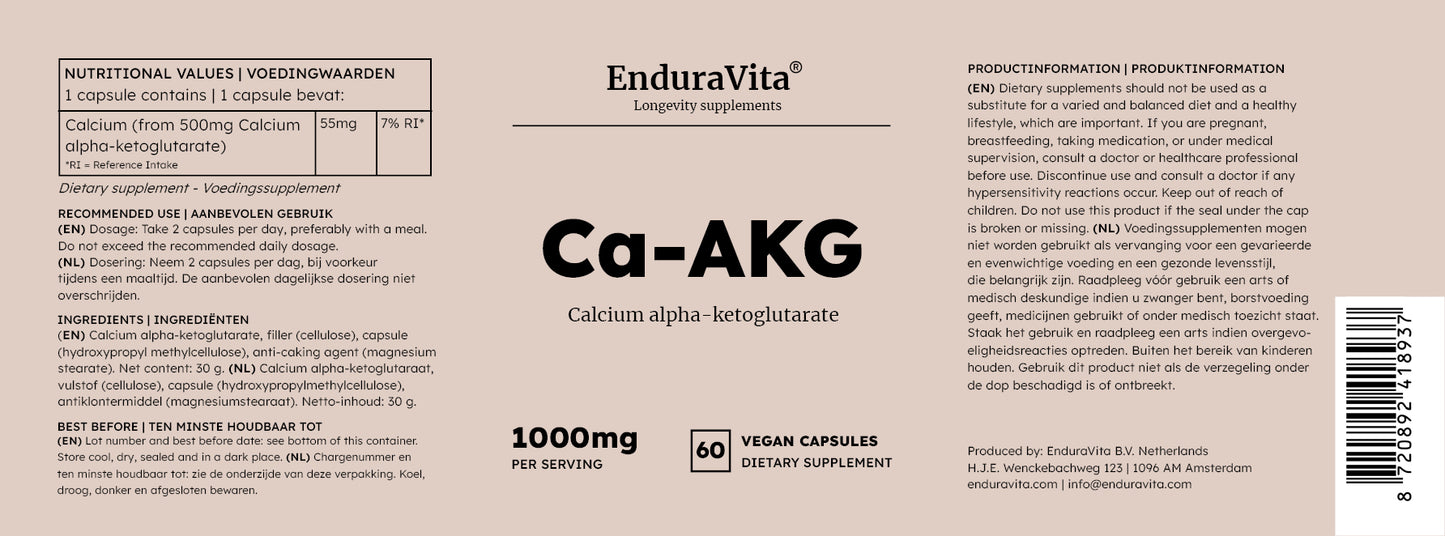Ca-AKG Ergänzung 60x500mg